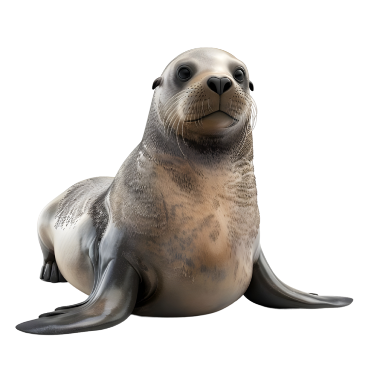 a sea lion laying down on the ground