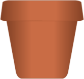 a brown pot with no lid