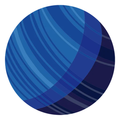 a blue ball on a white background