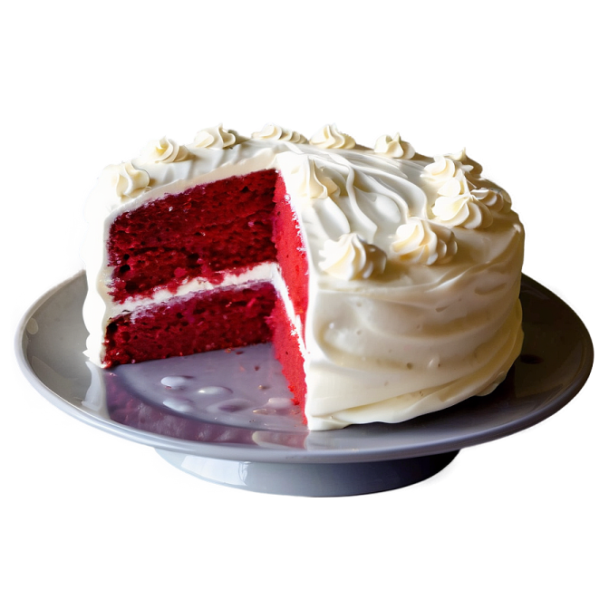 a piece of red velvet cake on a plate