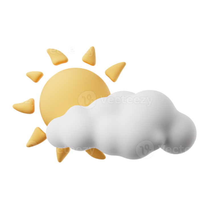 an image of a sun and clouds
