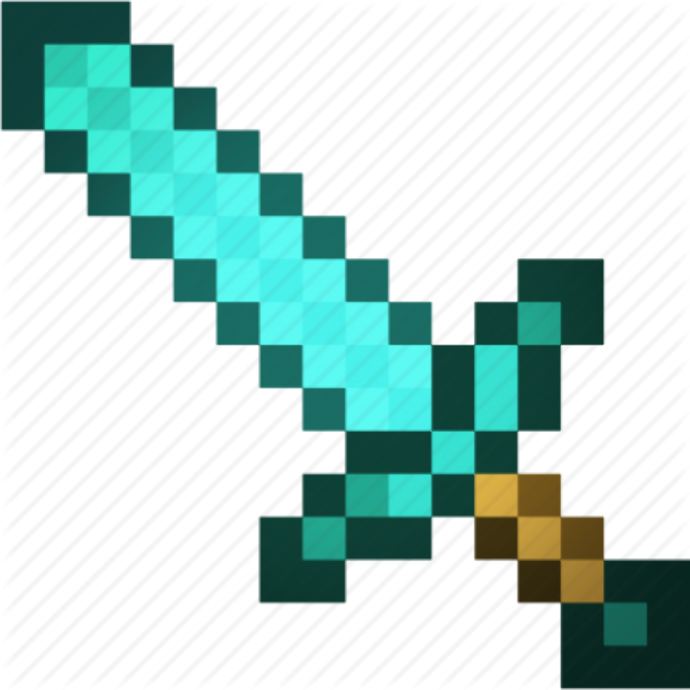 an image of a sword in the style of minecraft