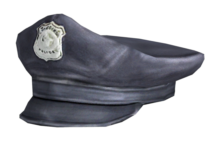 a black hat with a white skull on it
