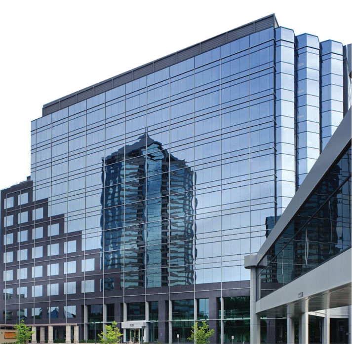 the building is glass