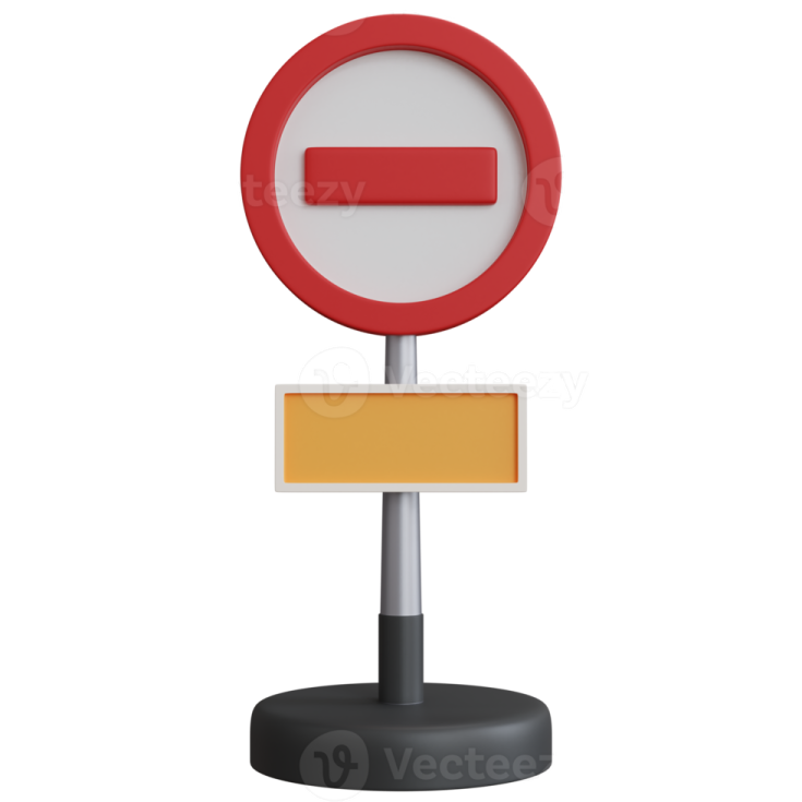 a no entry sign on a white background