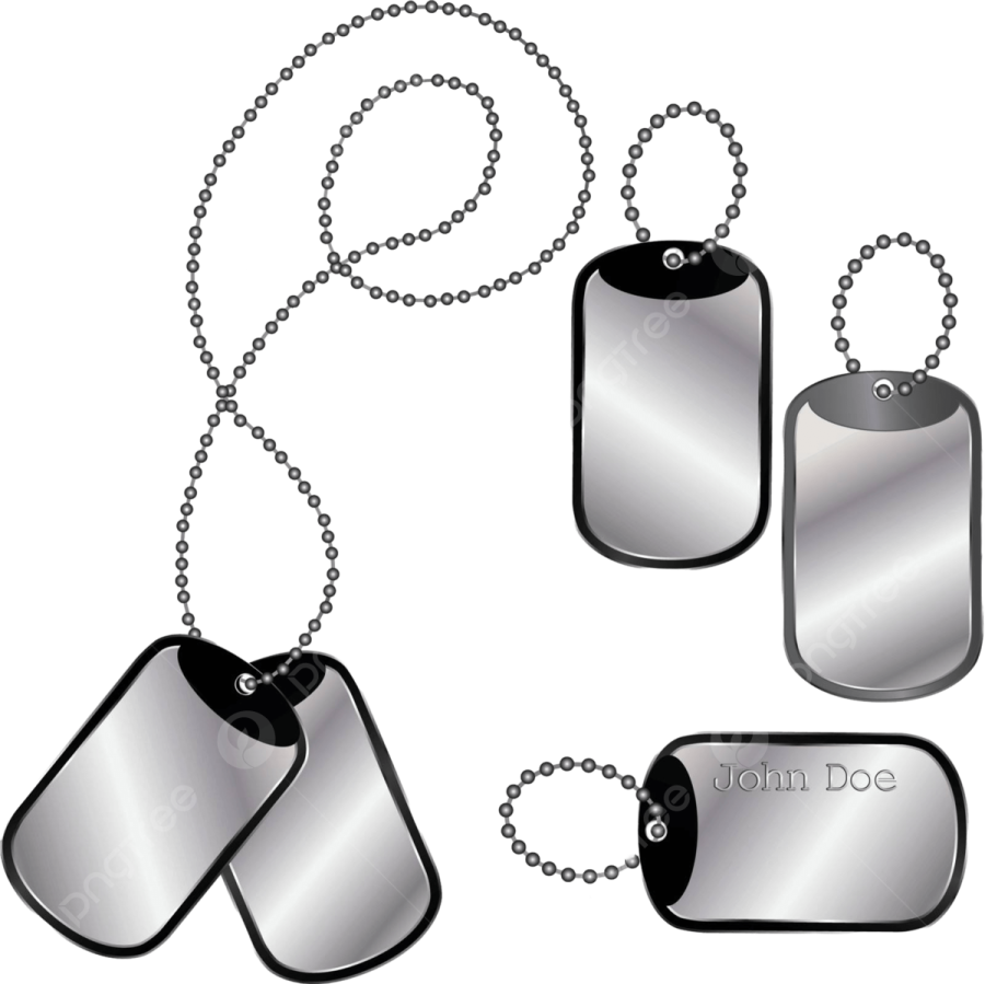 a set of dog tags on a chain