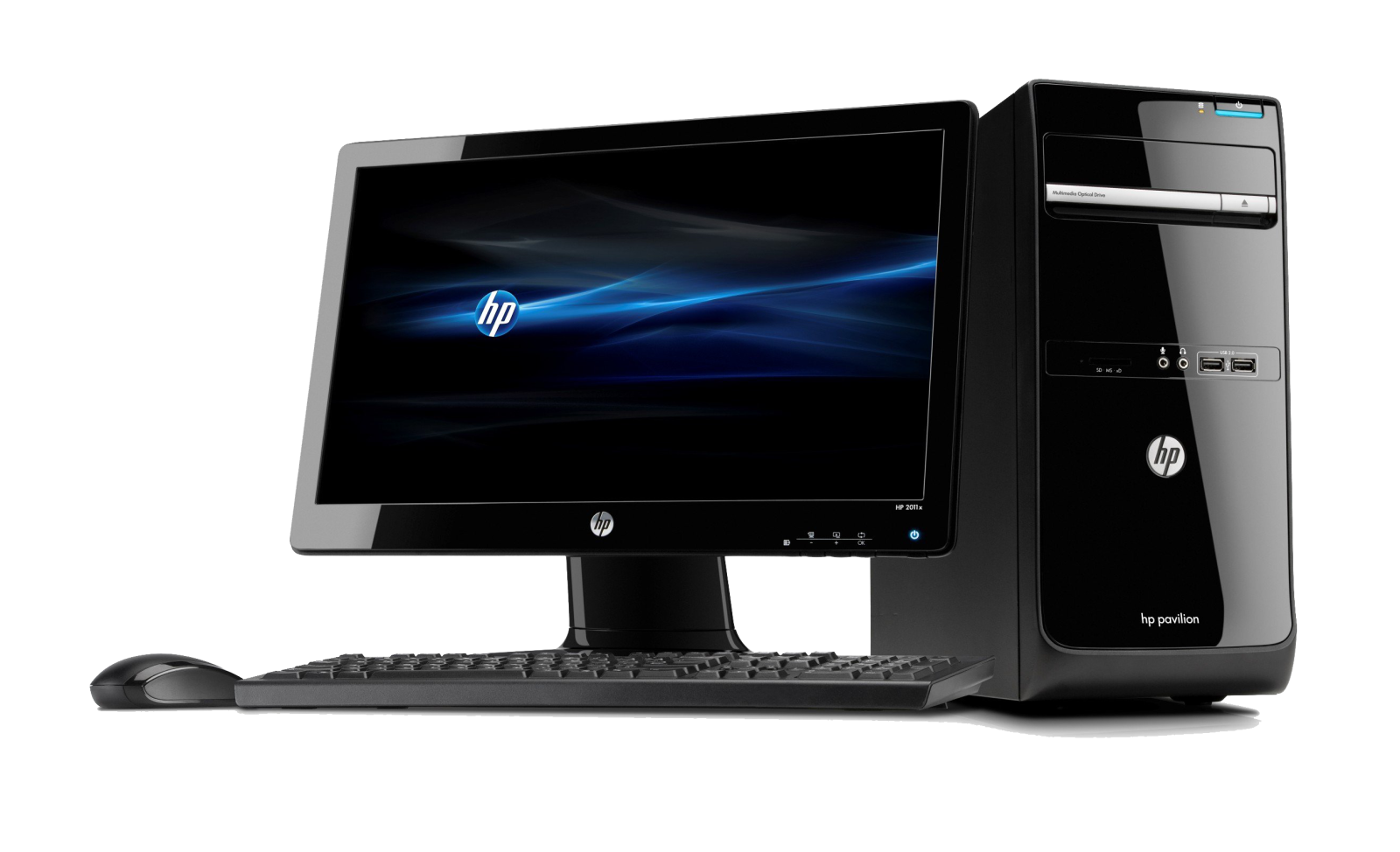 a desktop computer on a white background
