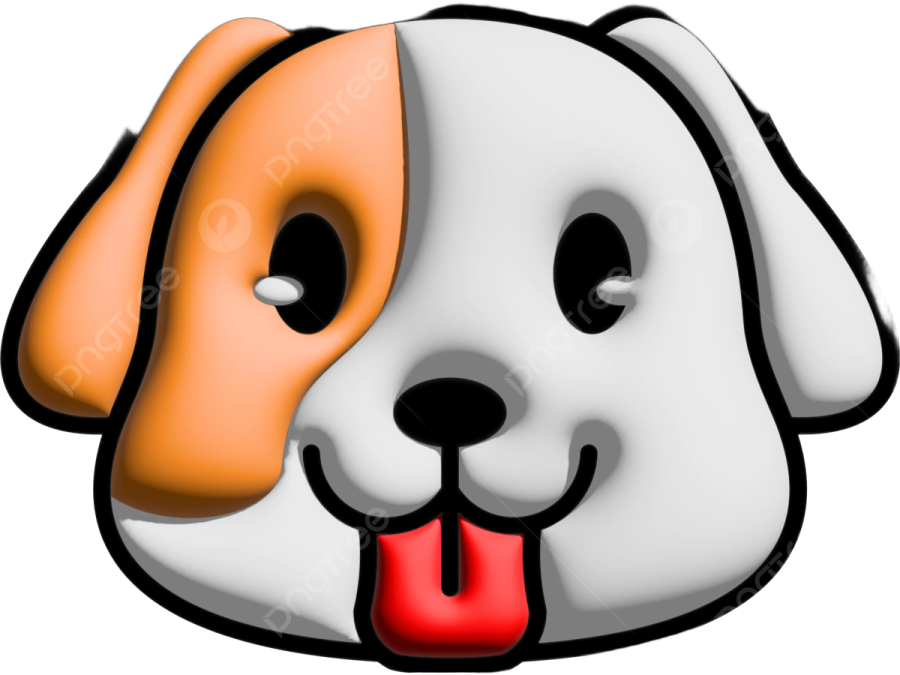a cartoon dog with its tongue sticking out