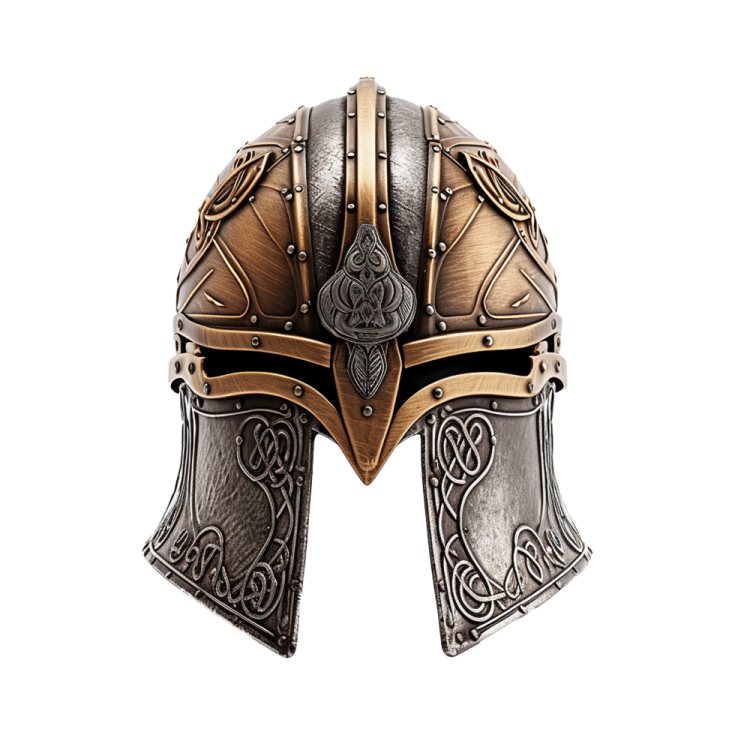 a viking helmet on a white background
