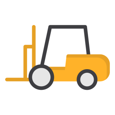 a yellow fork loader icon