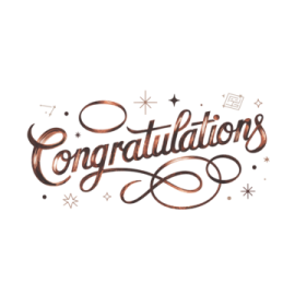 congratulations hand lettering