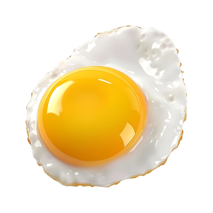an egg on a white background