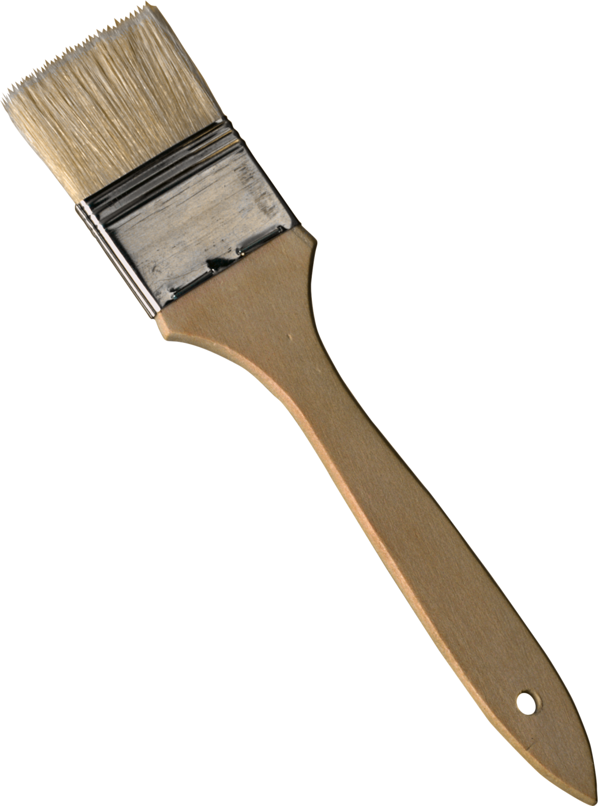a wooden brush on a white background