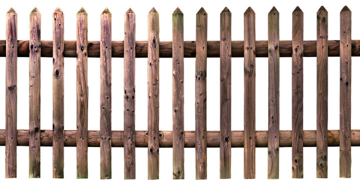 a wooden fence on a white background
