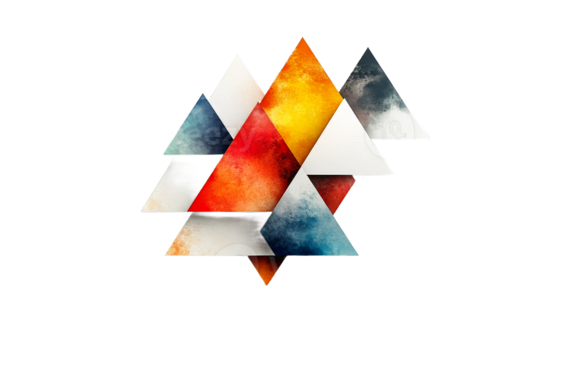 watercolor triangle logo design