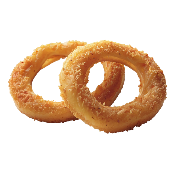 two pretzes on a white background