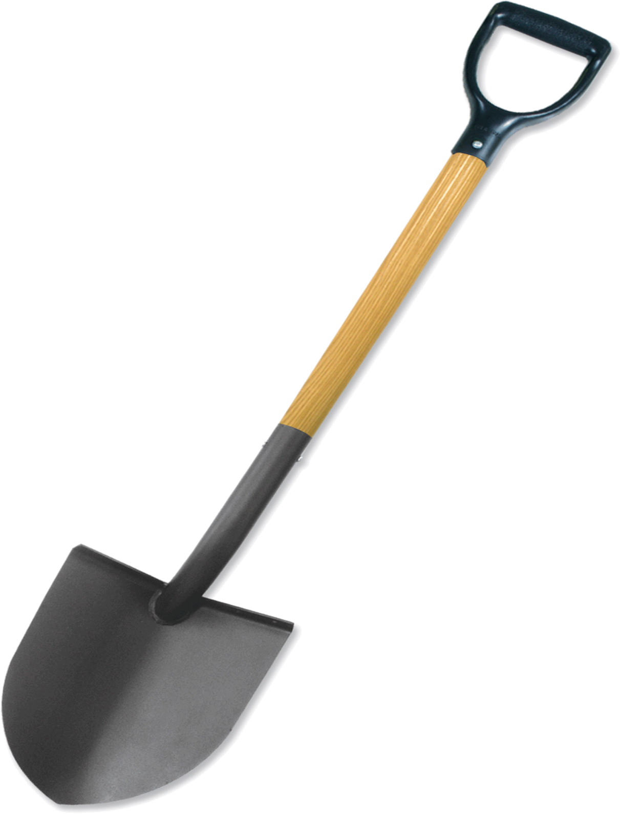a black shovel on a white background