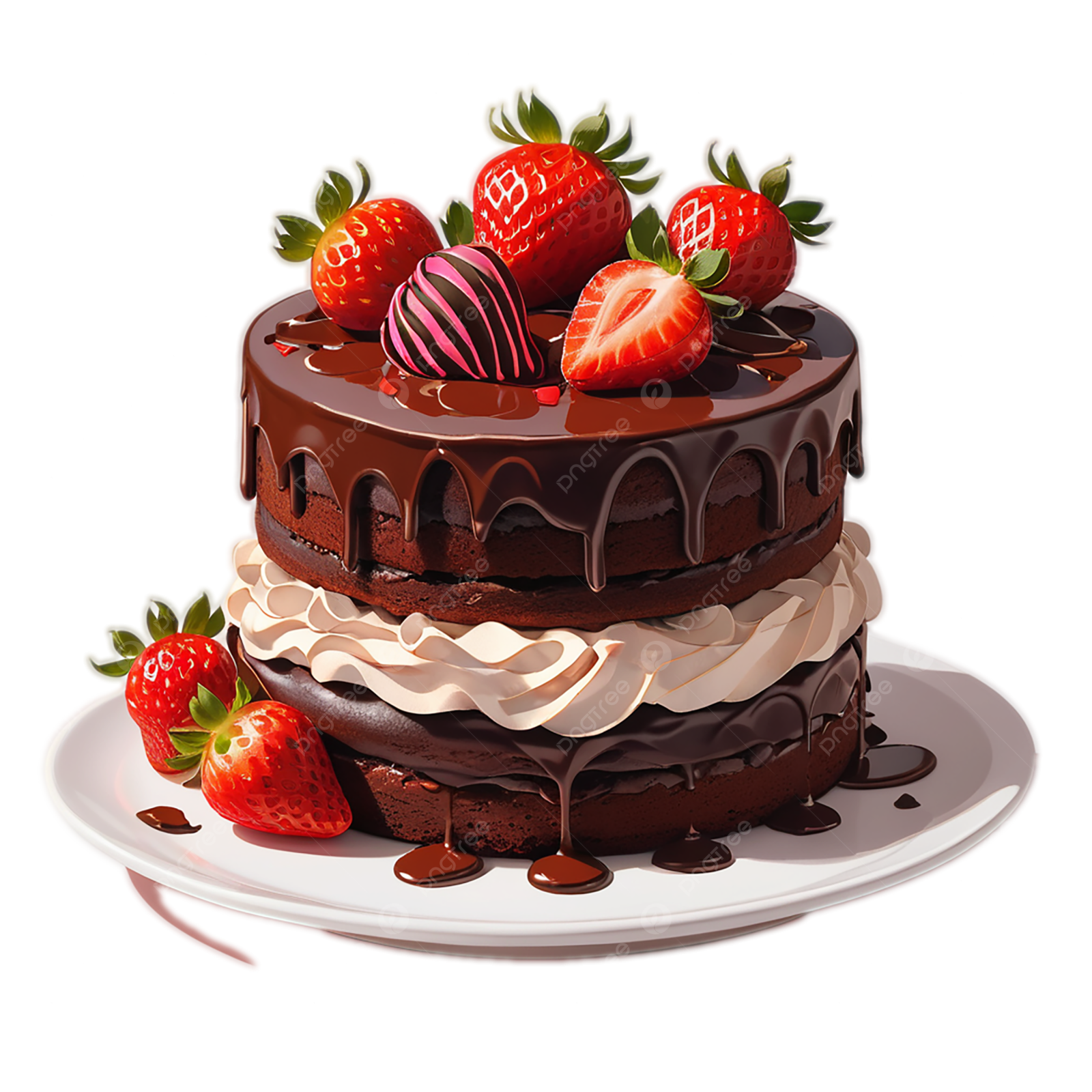 a chocolate covered cake