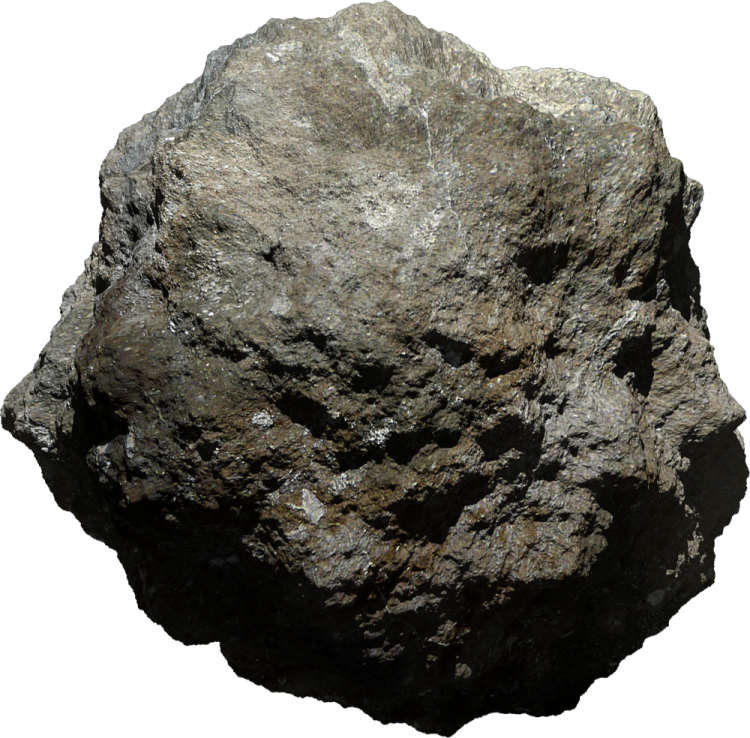 a large rock on a white background