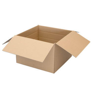 a cardboard box on a white background