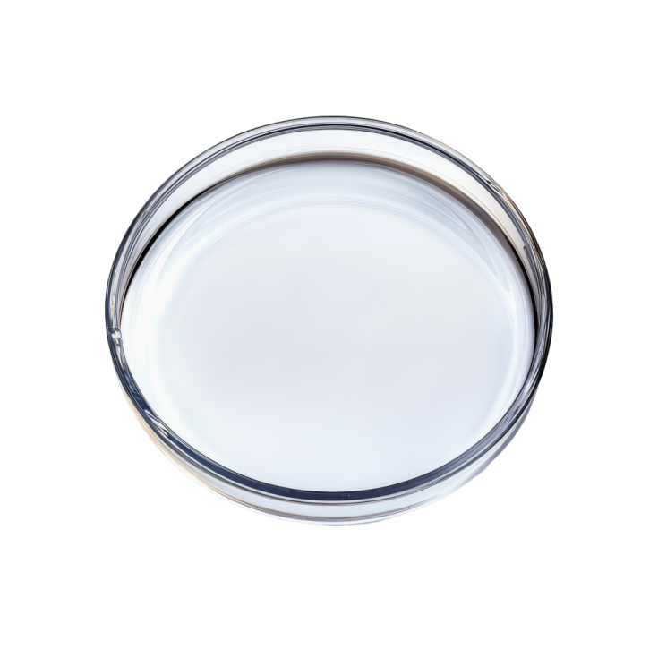 an empty glass plate on a white background