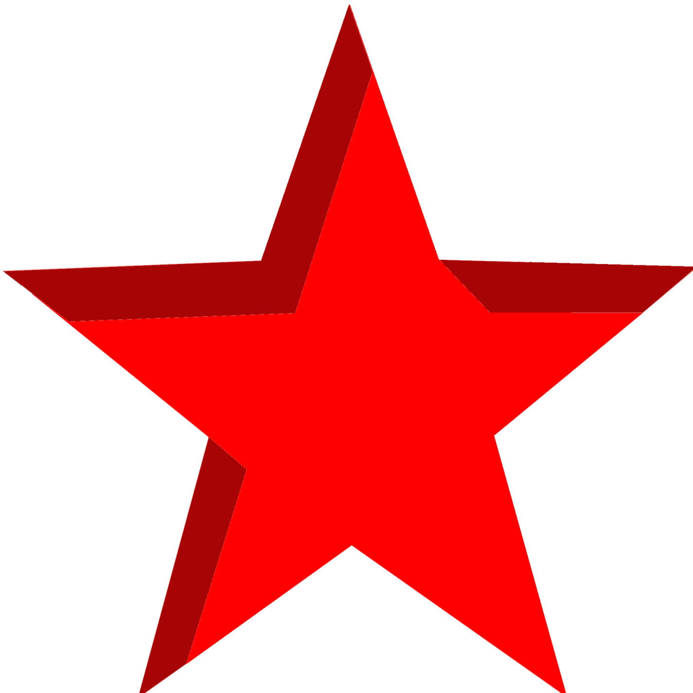 a red star on a white background