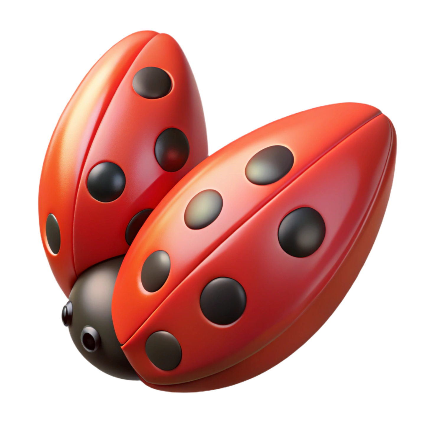 two ladybugs on a white background