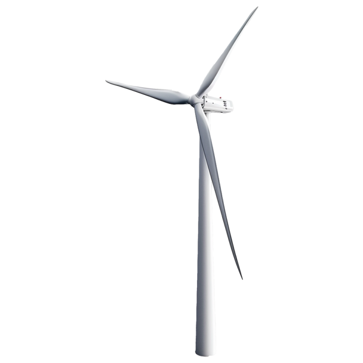 a wind turbine on a white background