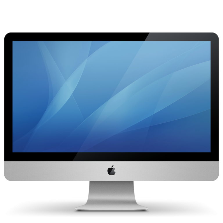 a computer monitor on a white background