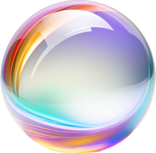 an image of a colorful glass ball