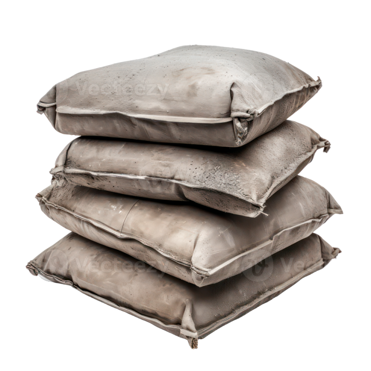 a pile of pillows on a white background