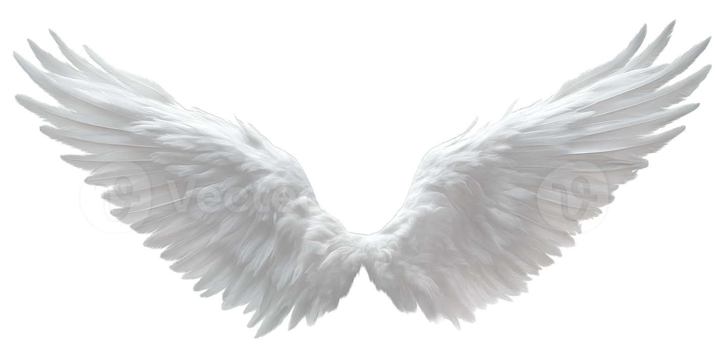 a pair of white wings on a white background