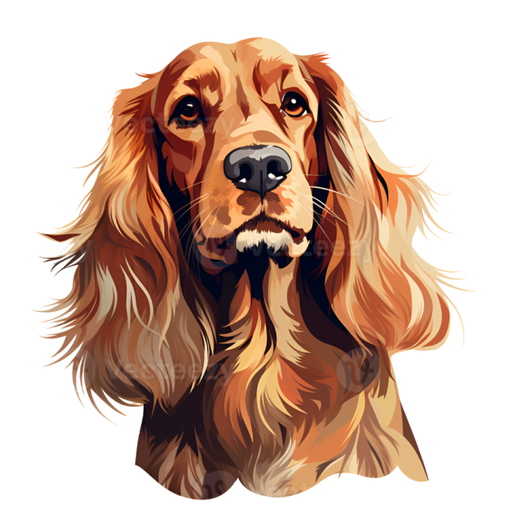 an illustration of a dog's face