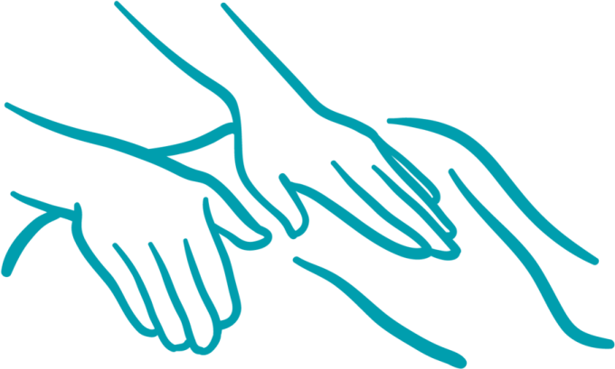 two hands holding each other hands