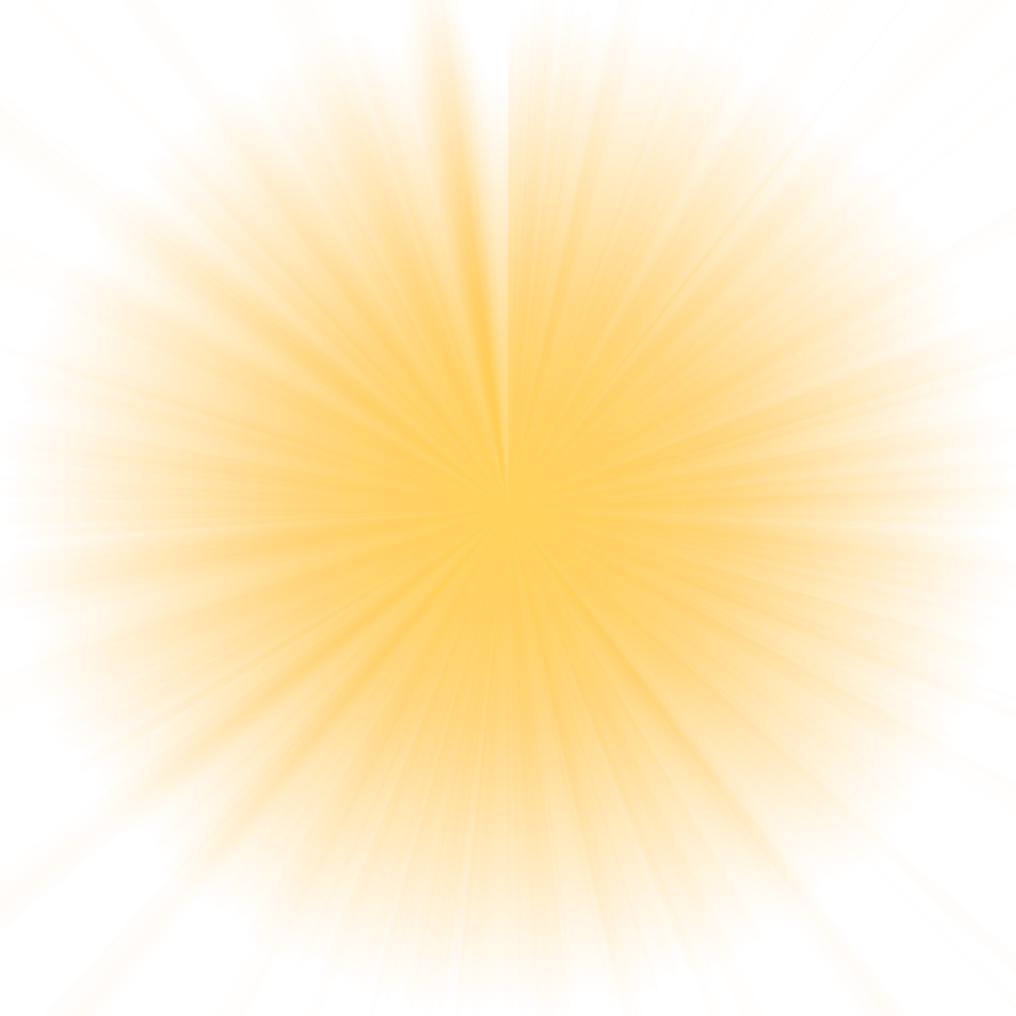 a yellow sun burst on a white background