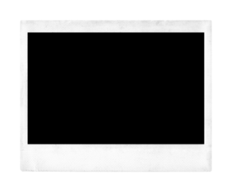 a black and white photo frame on a white background