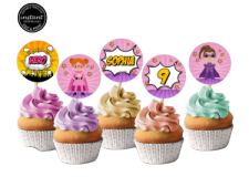 a bunch of cupcakes with different colored frosting