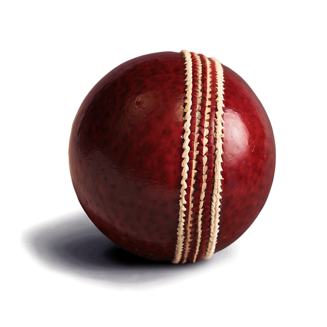 a red leather cricket ball on a white background