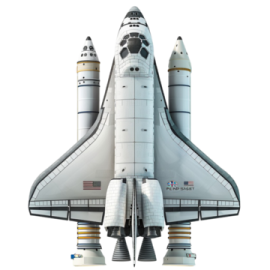 a model of the space shuttle