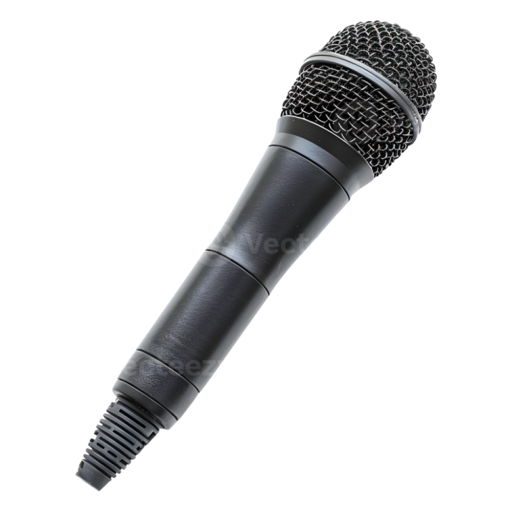 a microphone on a white background