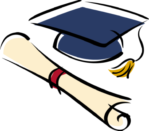 a graduation cap and diploma