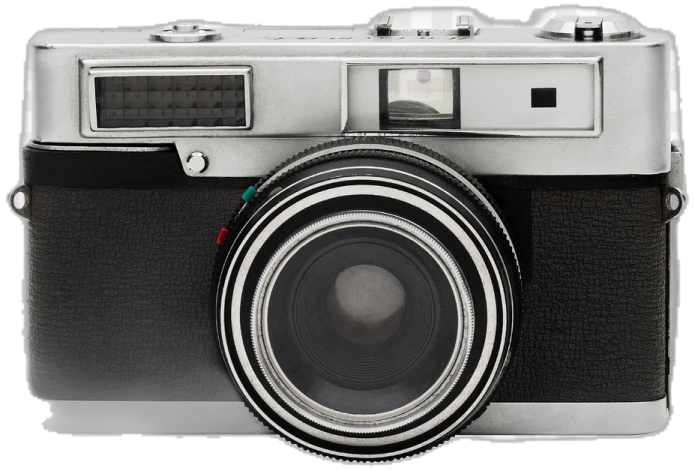an old camera on a white background