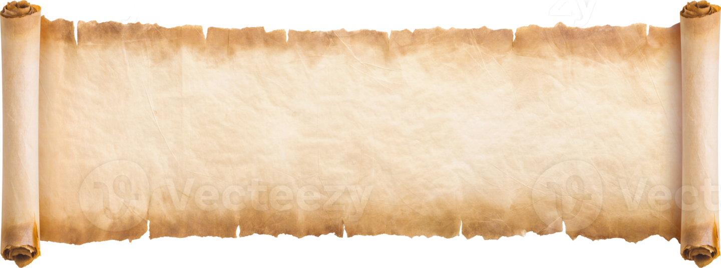 a piece of parchment paper on a white background