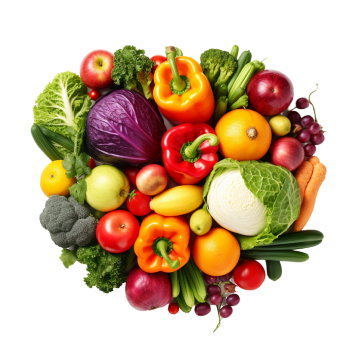 a bunch of fruits and vegetables