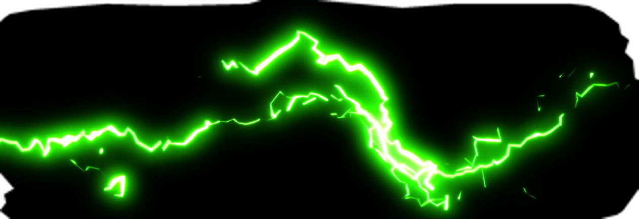 a green glow on a black background