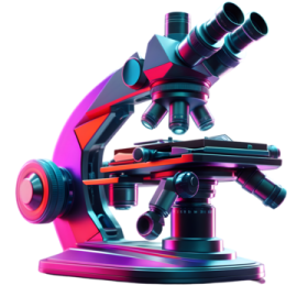 an image of a microscope on a white background
