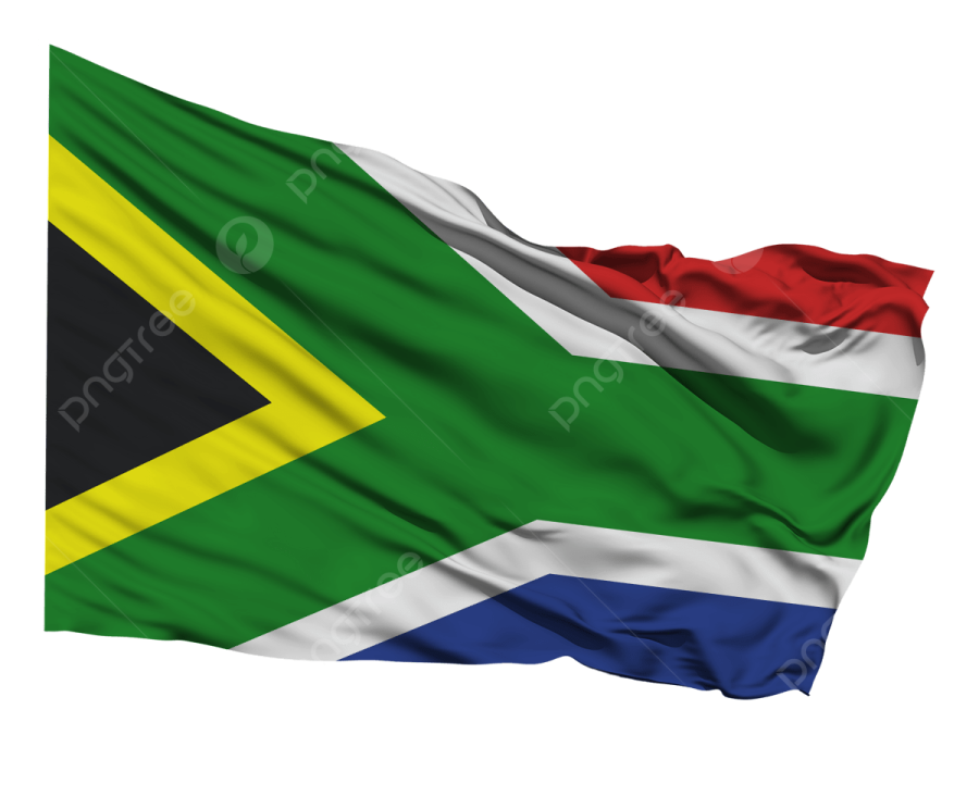 the flag of south africa on a white background