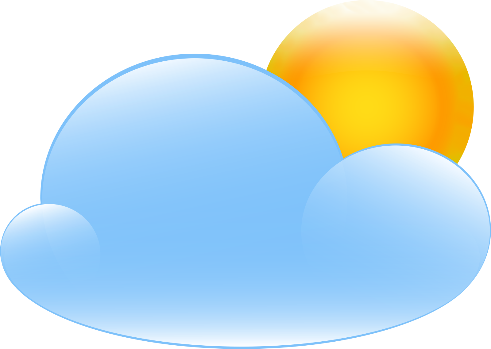 a cloud with the sun in the background