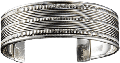 a silver cuff bracelet