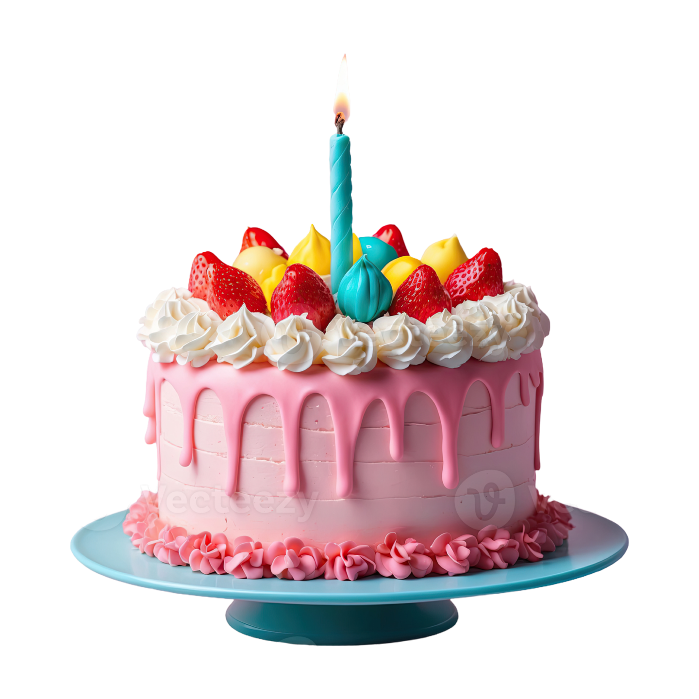 a birthday cake with a candle on top